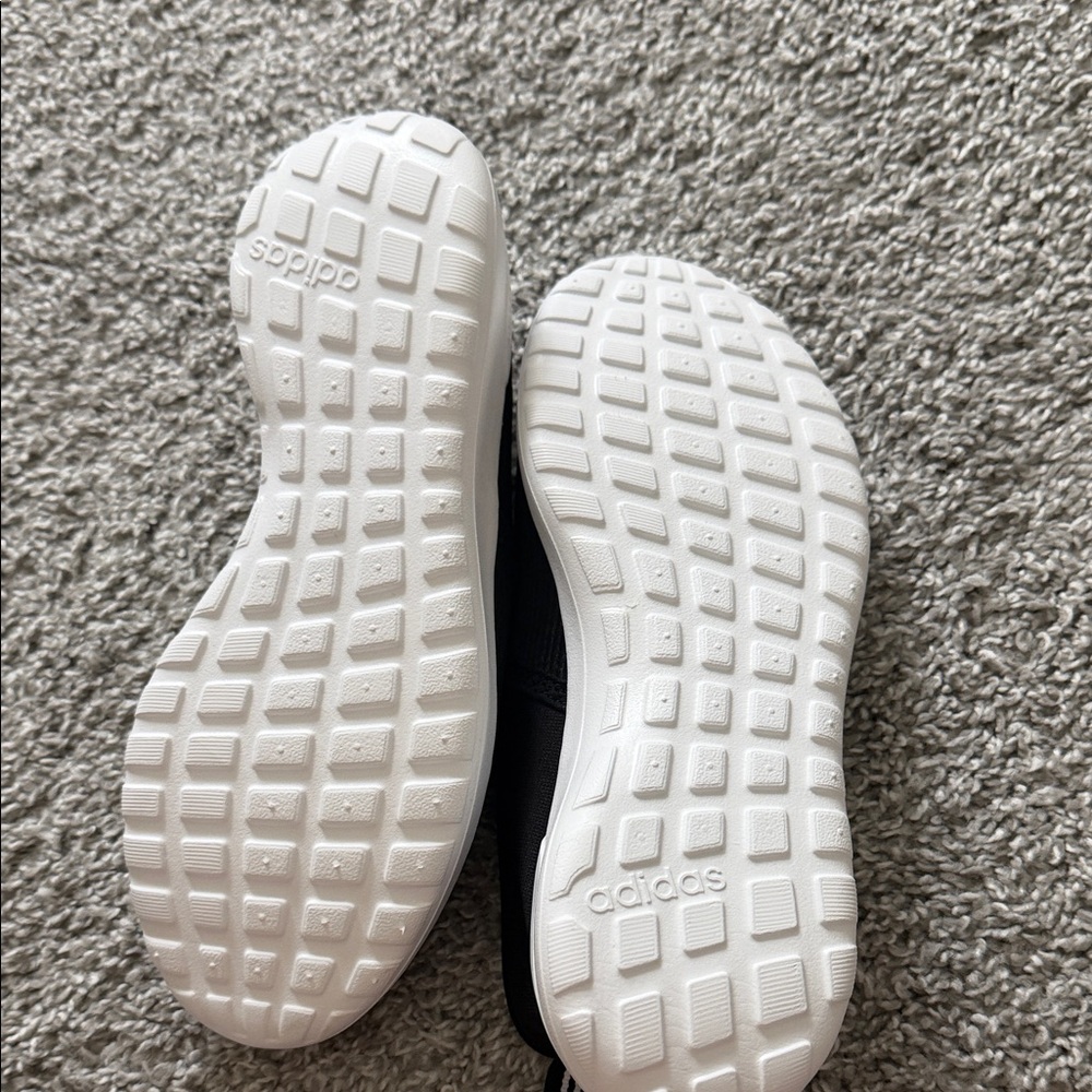 New! Women Adidas Black and White Slip-On Sneakers - Picture 4 of 5